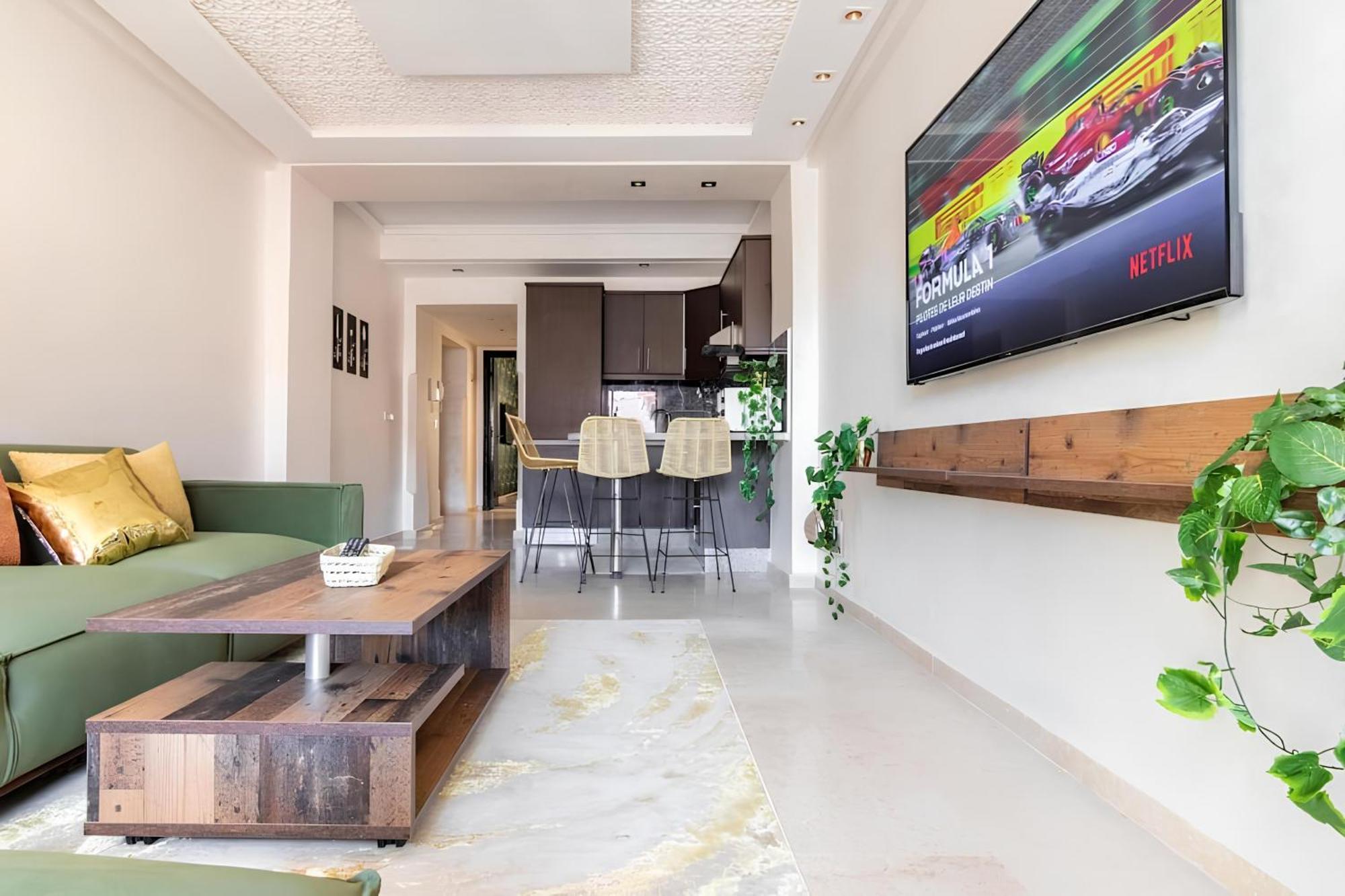 C-Appartement De Luxe Plein Centre De Gueliz Avec Piscine Parking Wifi Netflix Marrakesh Eksteriør billede